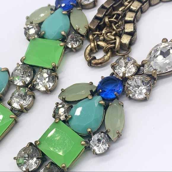 J. Crew Green & Blue Jeweled Necklace - Picture 3 of 4